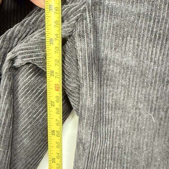 Paul Frederick Mens Pants Black Corduroy Straight Cuffed Pleat Size 36x32 - Picture 12 of 13